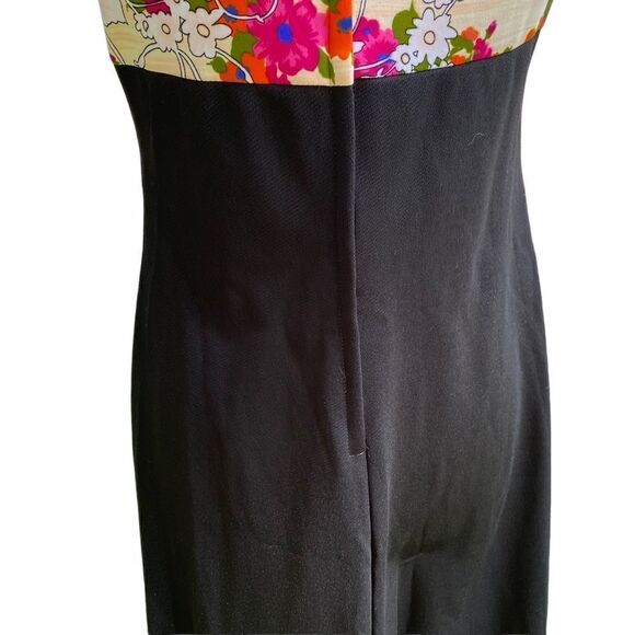 Vintage 70s Womens Floral Maxi Dress Size Small Pink Black - Picture 13 of 13